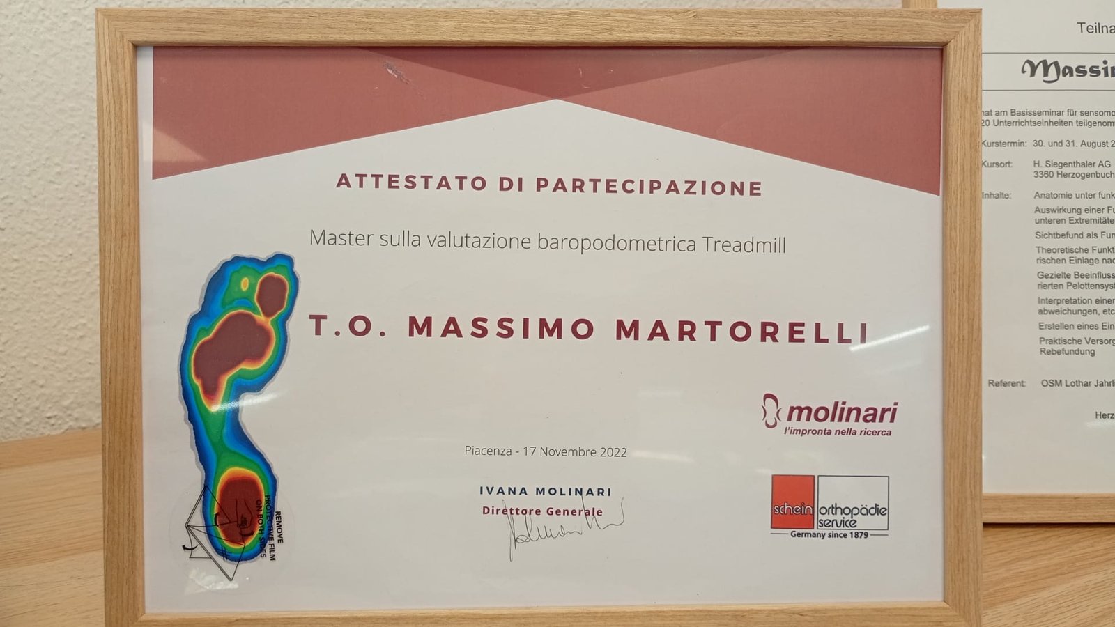 Master Baropodometria Treadmill – Molinari / Schein Orthopädie 2022